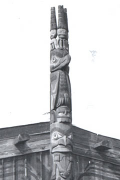 Top half of the Haida House Frontal Pole