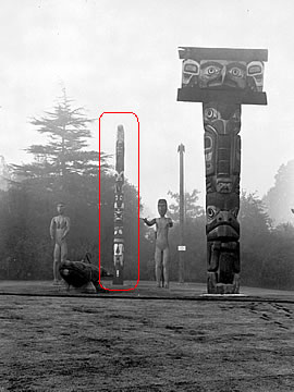 Coast Salish Pole in Thunder Bird Park