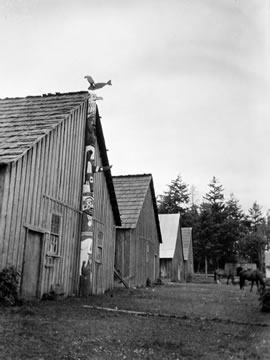 Coast Salish Pole in Situ