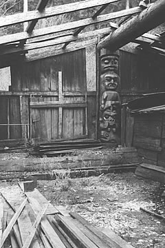 Kwakwaka’wakw  (Gusgimaxw) House Post, ca 1870 in situ
