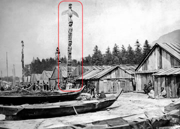 Kwakwaka’wakw (A’wa’et?ala) Pole in situ