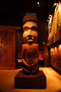 Nuu-chah-nulth House Post in the First Peoples Exhibit