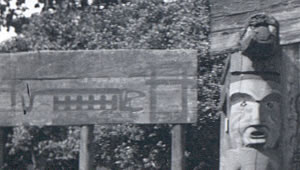 Ceremonial Screen next to the Stylized House 