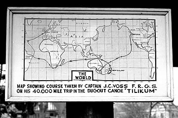 Map of the course taken by Captain John C. Voss in the Tilicum