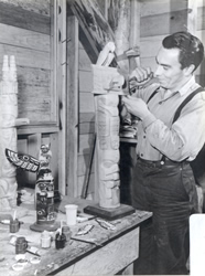 Henry Hunt dans l'atelier de sculpture
