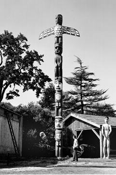 Kwakwaka’wakw Pole and other exhibits
