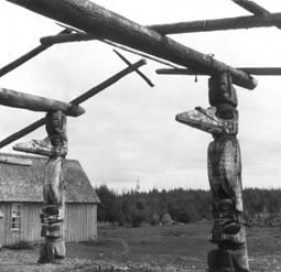 House posts in situ