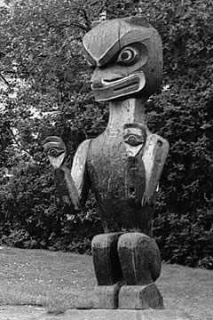 Close up of Nuxalk carving