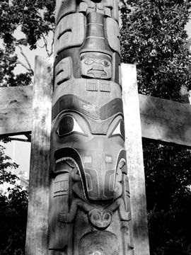 Close up of Haida Pole