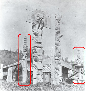 Haida Posts in situ