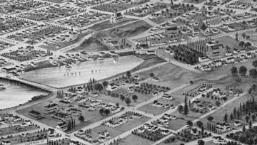 Aerial view of Thunderbird Park