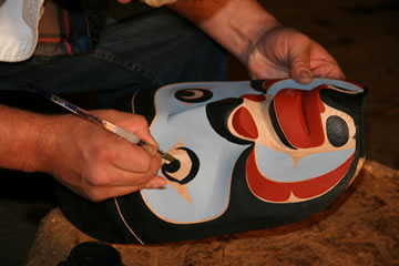 David Knox Paints a Mask