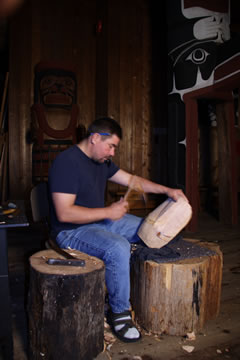 David Knox Carves a Mask