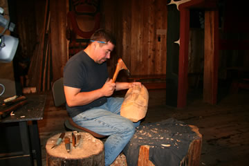 David Knox Carves a Mask