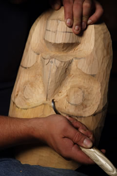 David Knox Carves a Mask