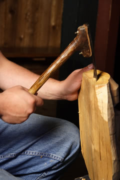 David Knox Carves a Mask