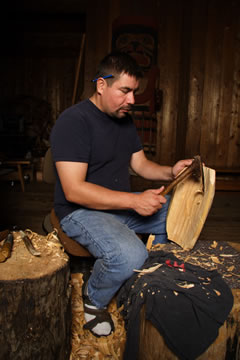 David Knox Carves a Mask