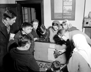 School class visiting Helmcken House in 1949