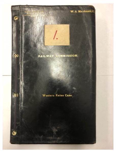 Board of Railway Commissioners for Canada western rates case GR-4153, volume 1 [145], 1912.